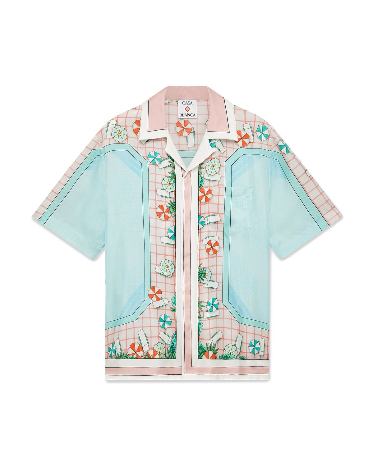 CASABLANCA Short Sleeve Cuban Collar Mini Shirt