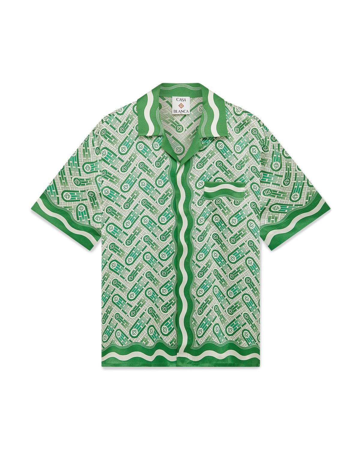 CASABLANCA Mini Cuban Collar Short Sleeve Shirt