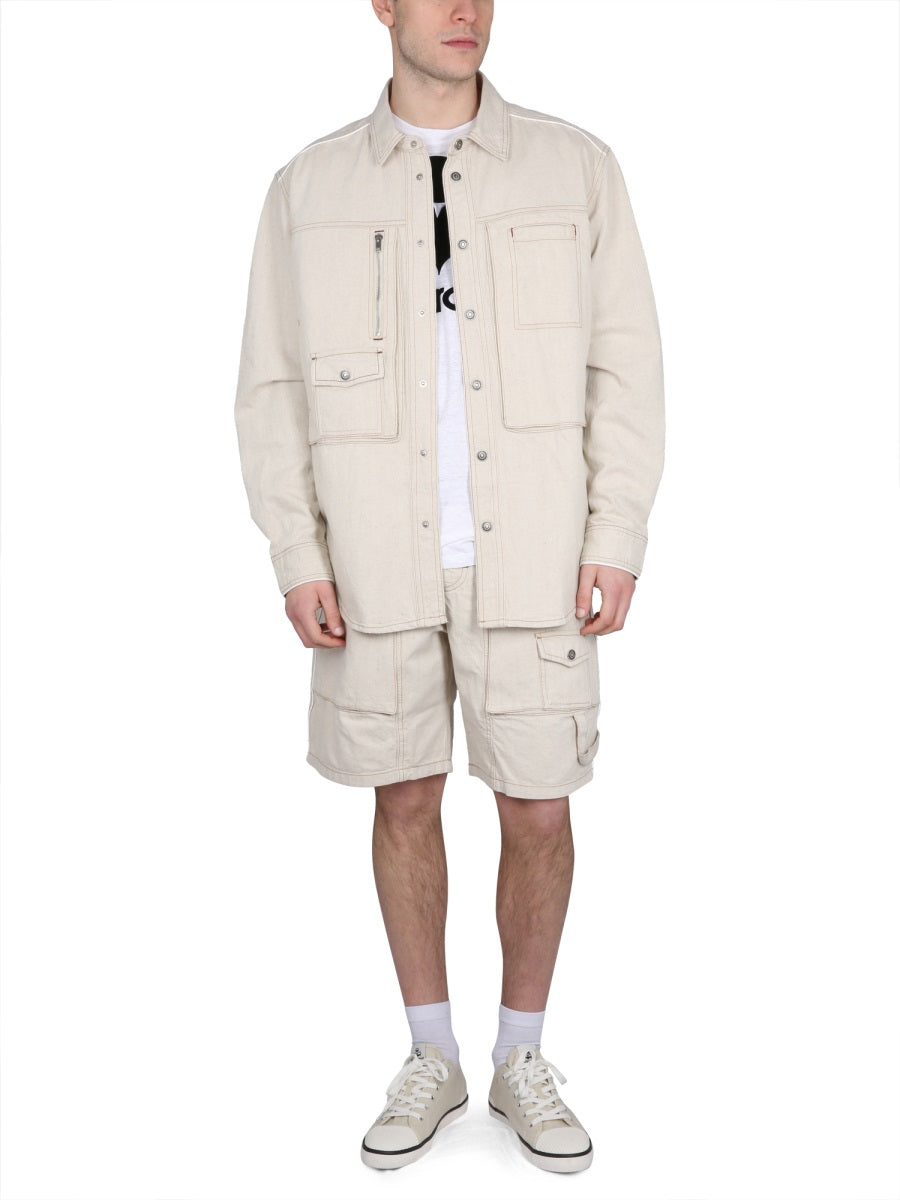 ISABEL MARANT Men's Mini Denim Bermuda Shorts