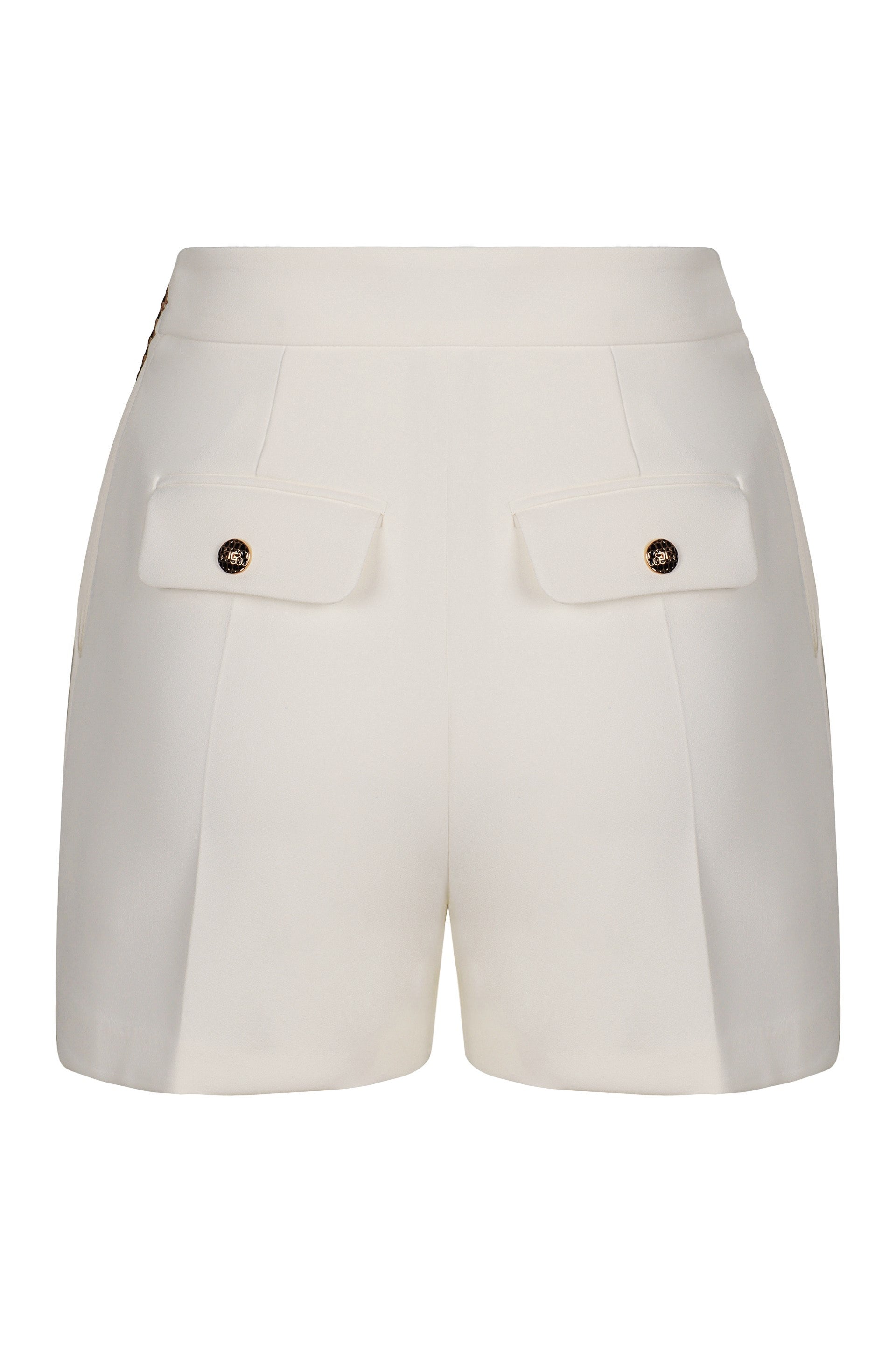 ELISABETTA FRANCHI Lightweight Creased Pleated Mini Shorts