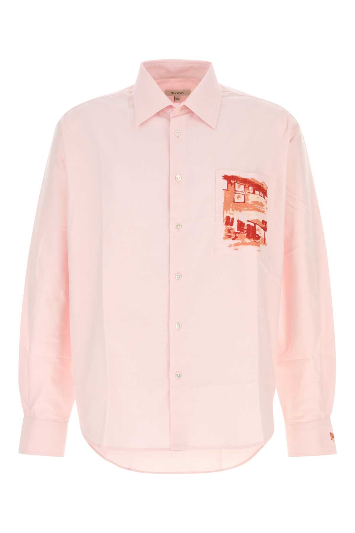 JW ANDERSON Embroidered Cafe Scene Shirt for Men - FW25