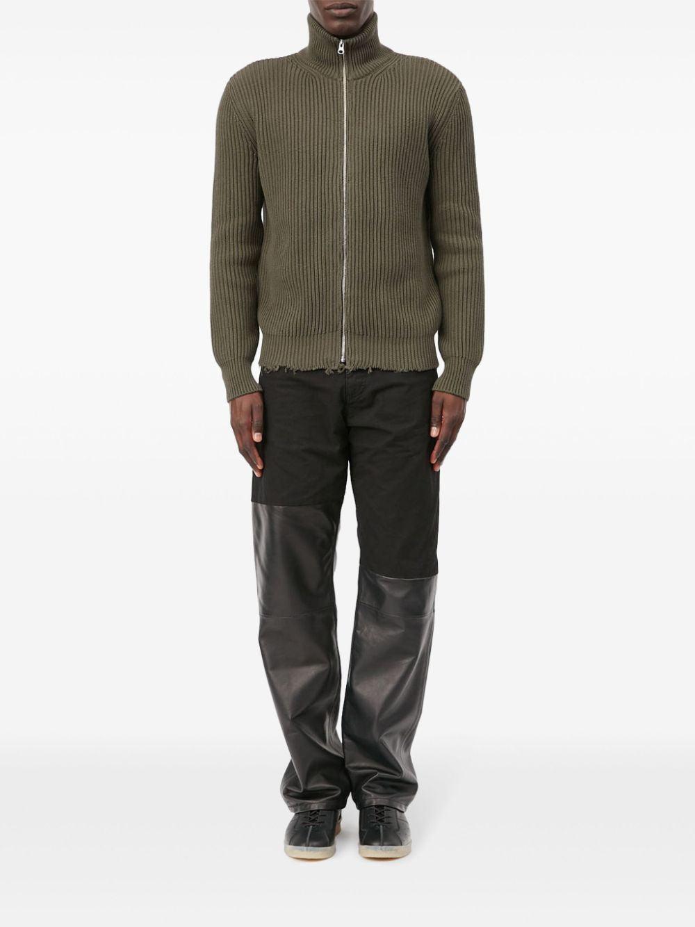 MM6 MAISON MARGIELA Ribbed Zip-Up Cotton Jacket for Men - FW24 Collection