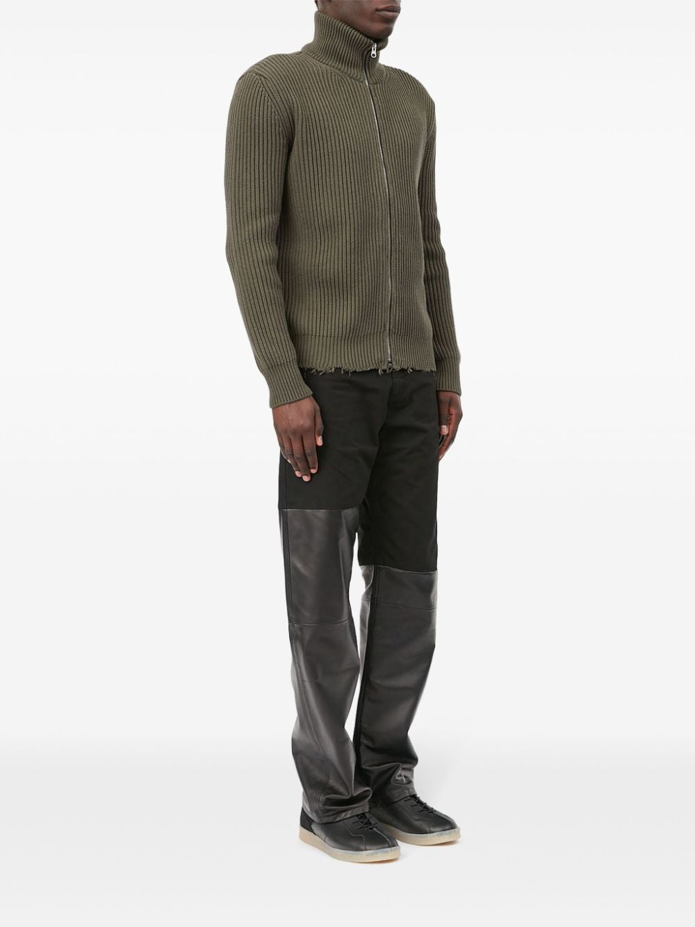 MM6 MAISON MARGIELA Ribbed Zip-Up Cotton Jacket for Men - FW24 Collection