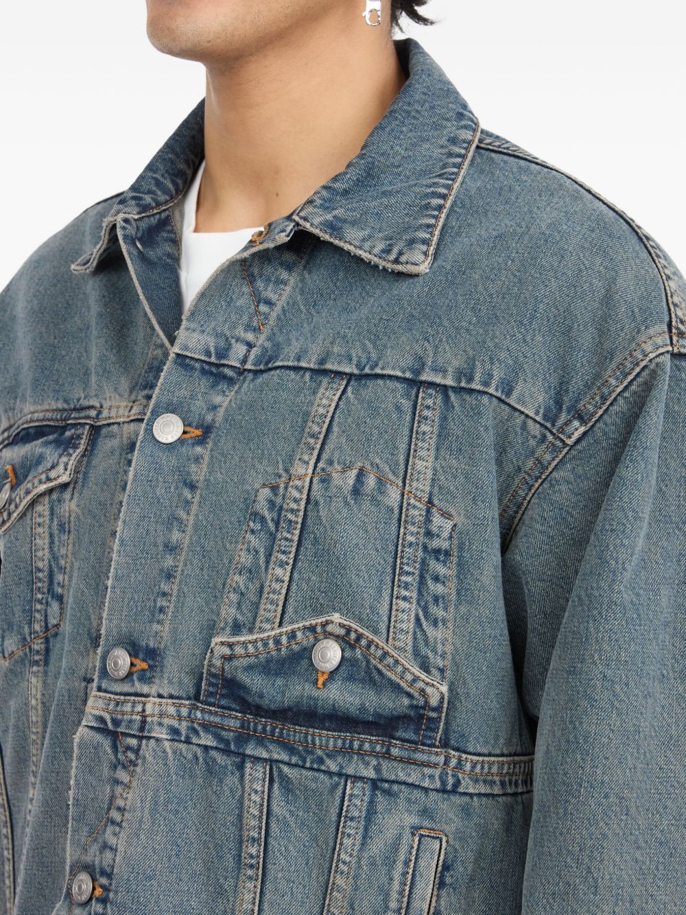 MM6 MAISON MARGIELA Classic Denim Cotton Jacket for Men