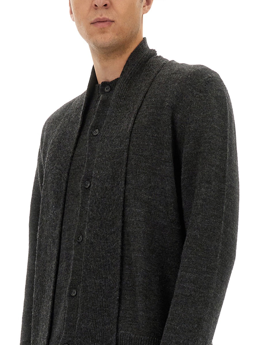 MM6 MAISON MARGIELA Wool-Blend Cardigan with Scarf - FW25