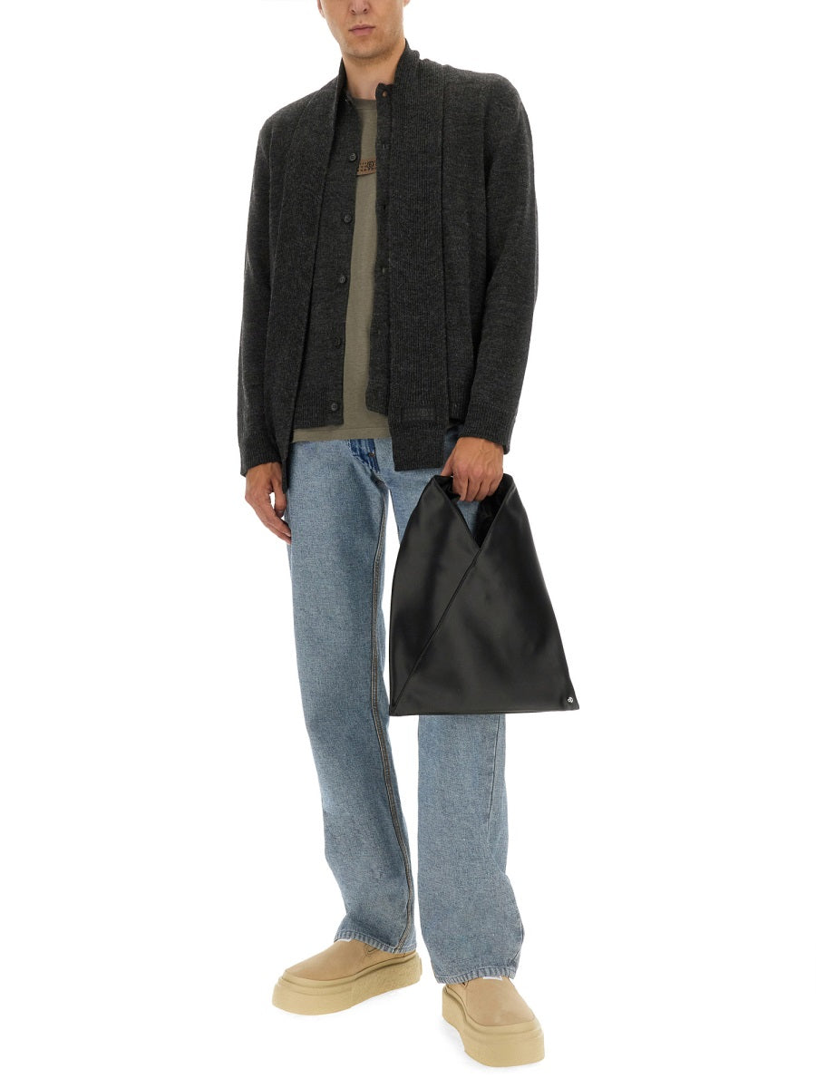 MM6 MAISON MARGIELA Wool-Blend Cardigan with Scarf - FW25