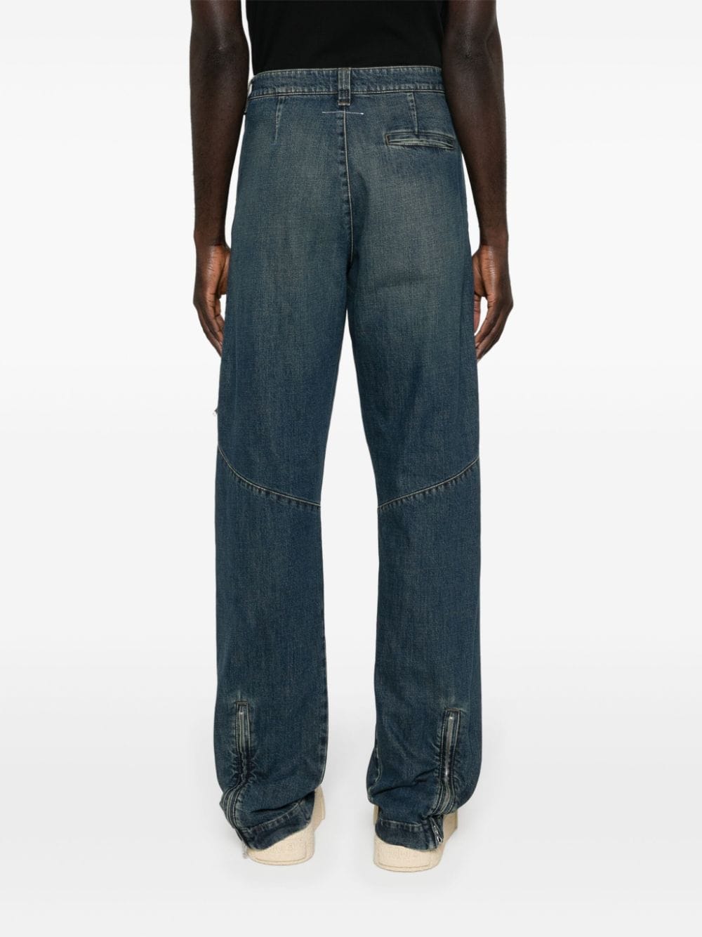MM6 MAISON MARGIELA Mid-Rise Wide Leg Denim Jeans
