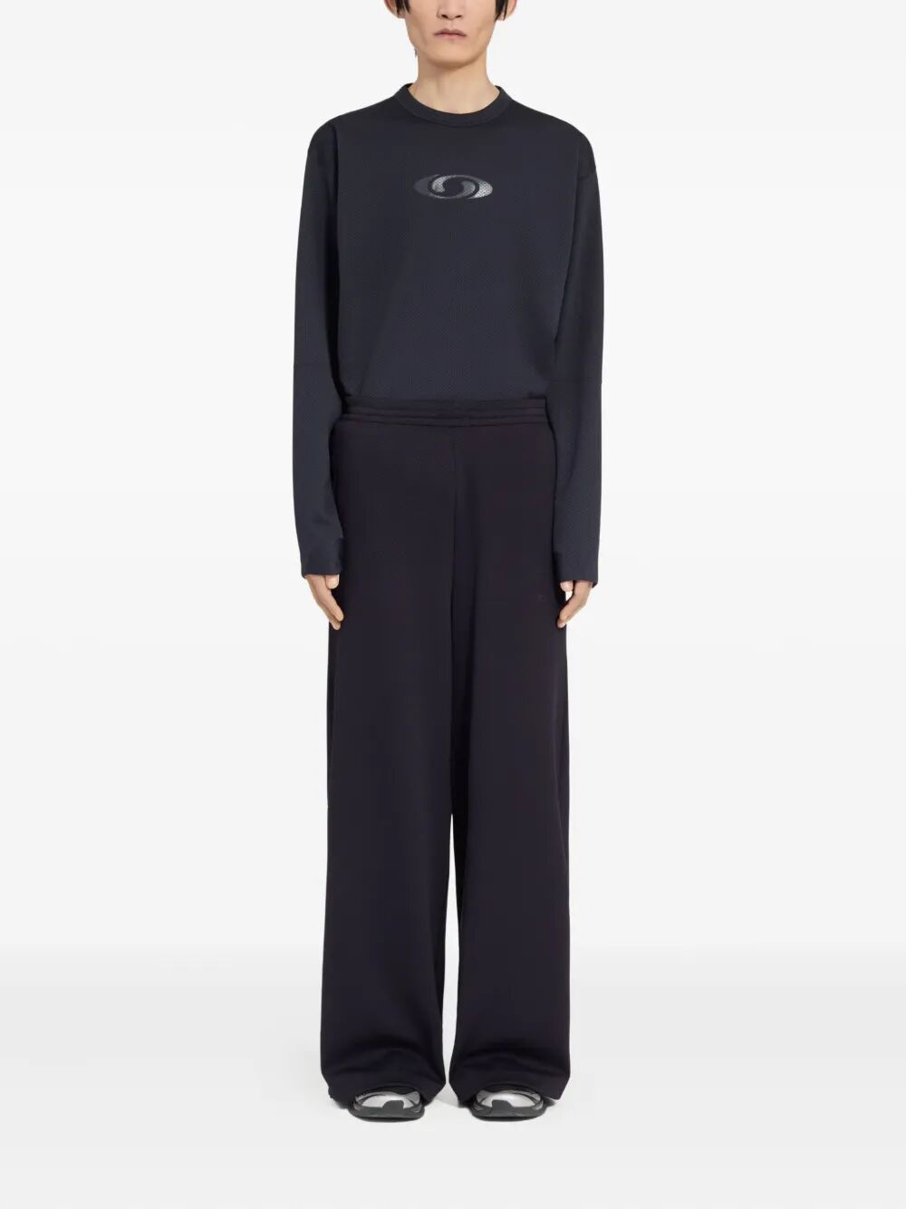 MM6 MAISON MARGIELA Wide-Leg Trousers with Elastic Waistband and Drawstring Cuffs