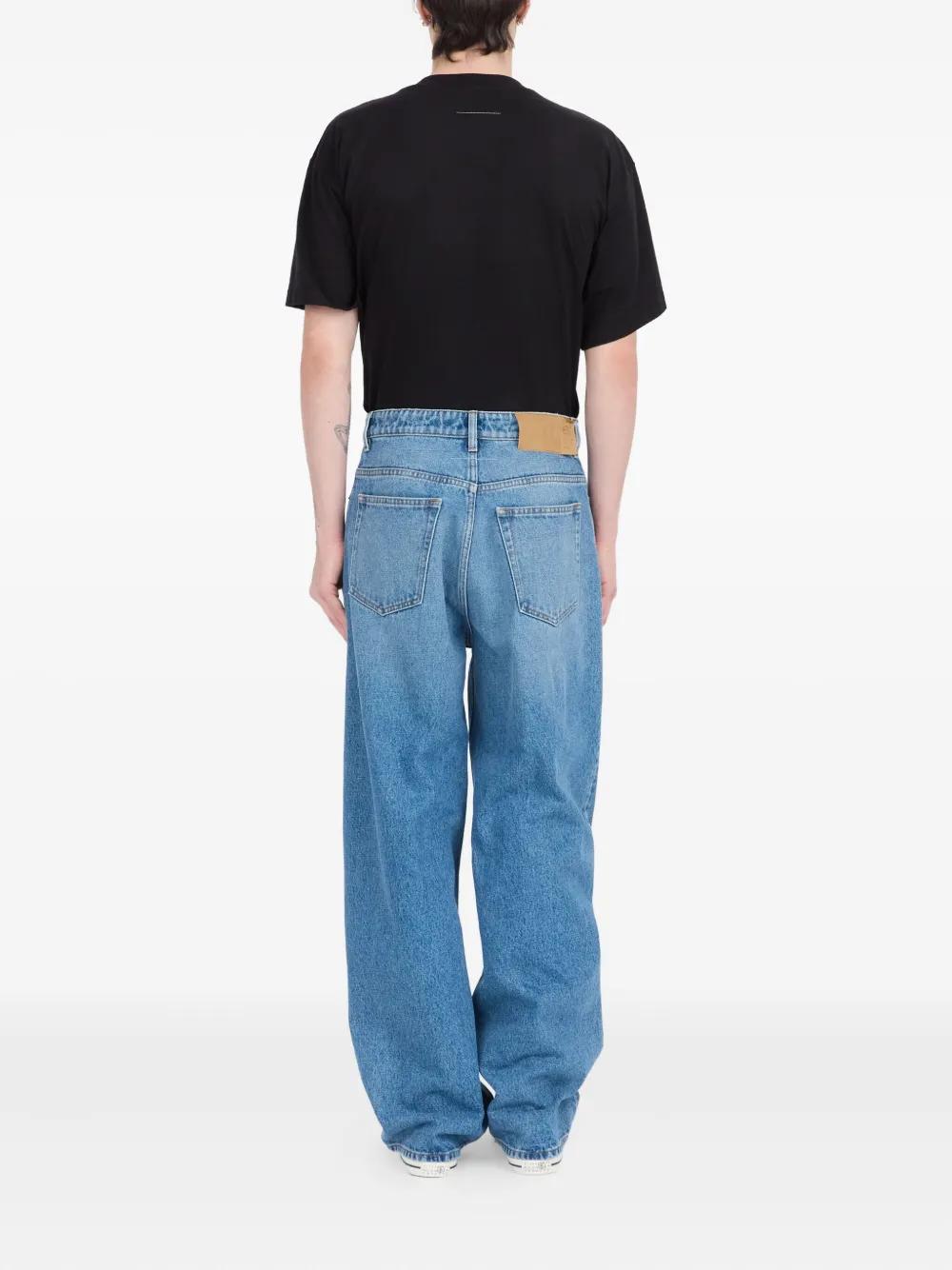 MM6 MAISON MARGIELA Frayed Detail High-Waisted Jeans for Men