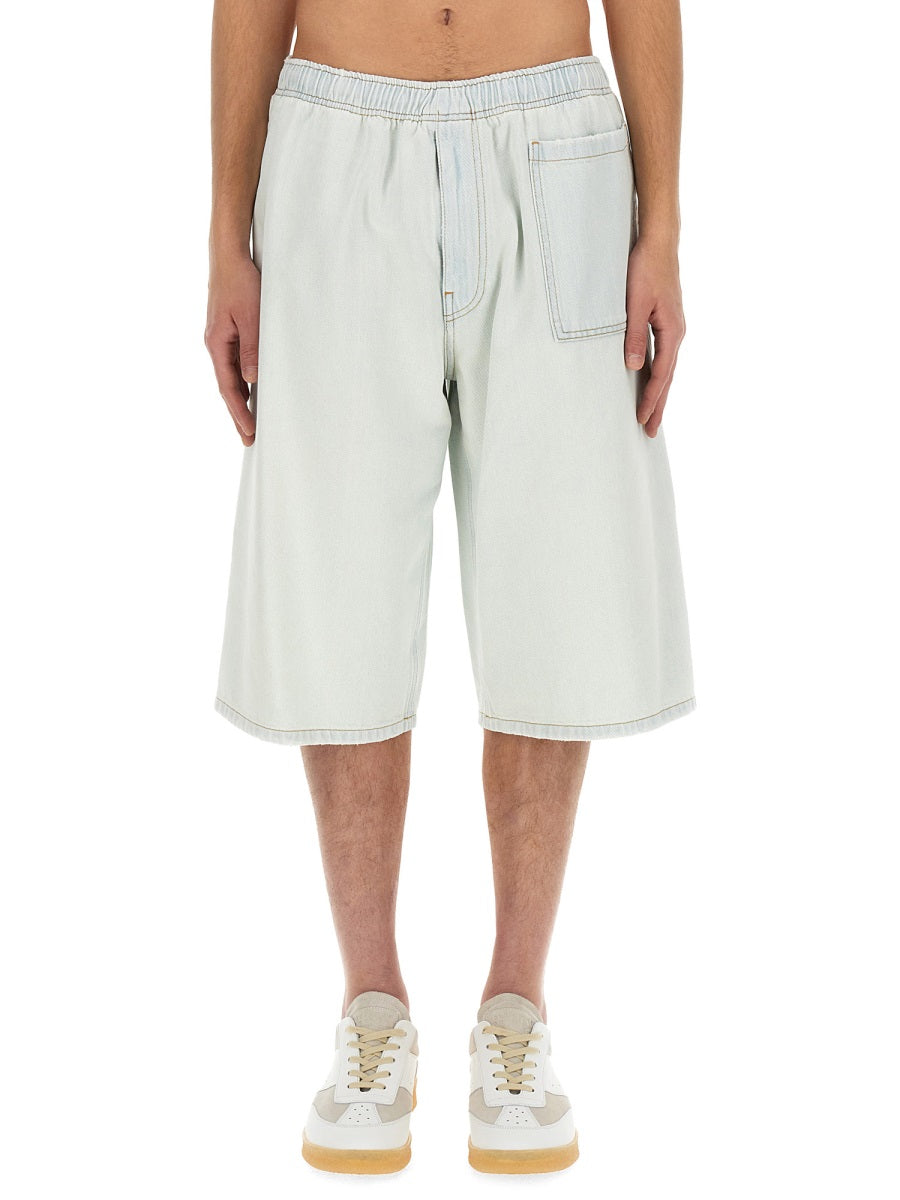 MM6 MAISON MARGIELA Oversized Denim Bermuda Shorts (Size 48)