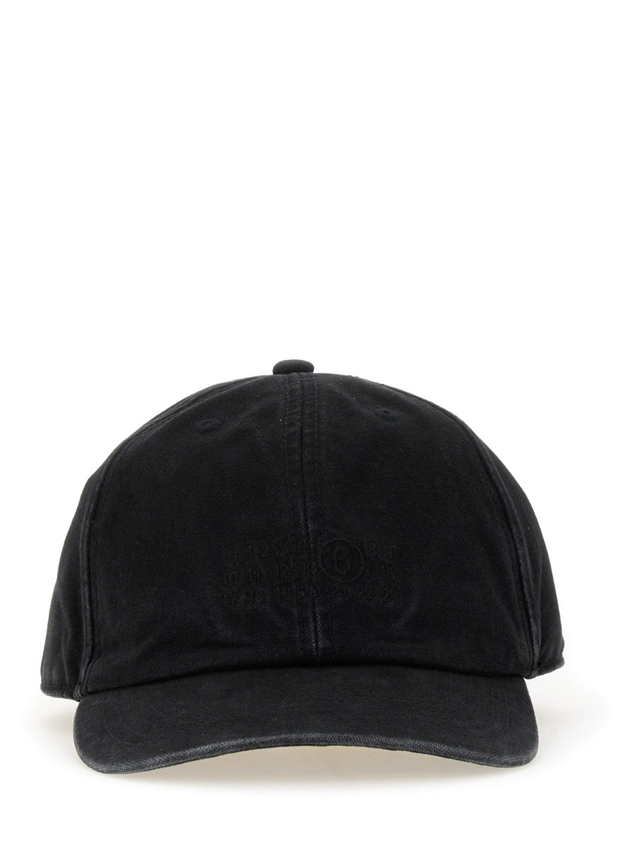 MM6 MAISON MARGIELA Logo Cotton Twill Cap - Pull-On Style with Adjustable Strap