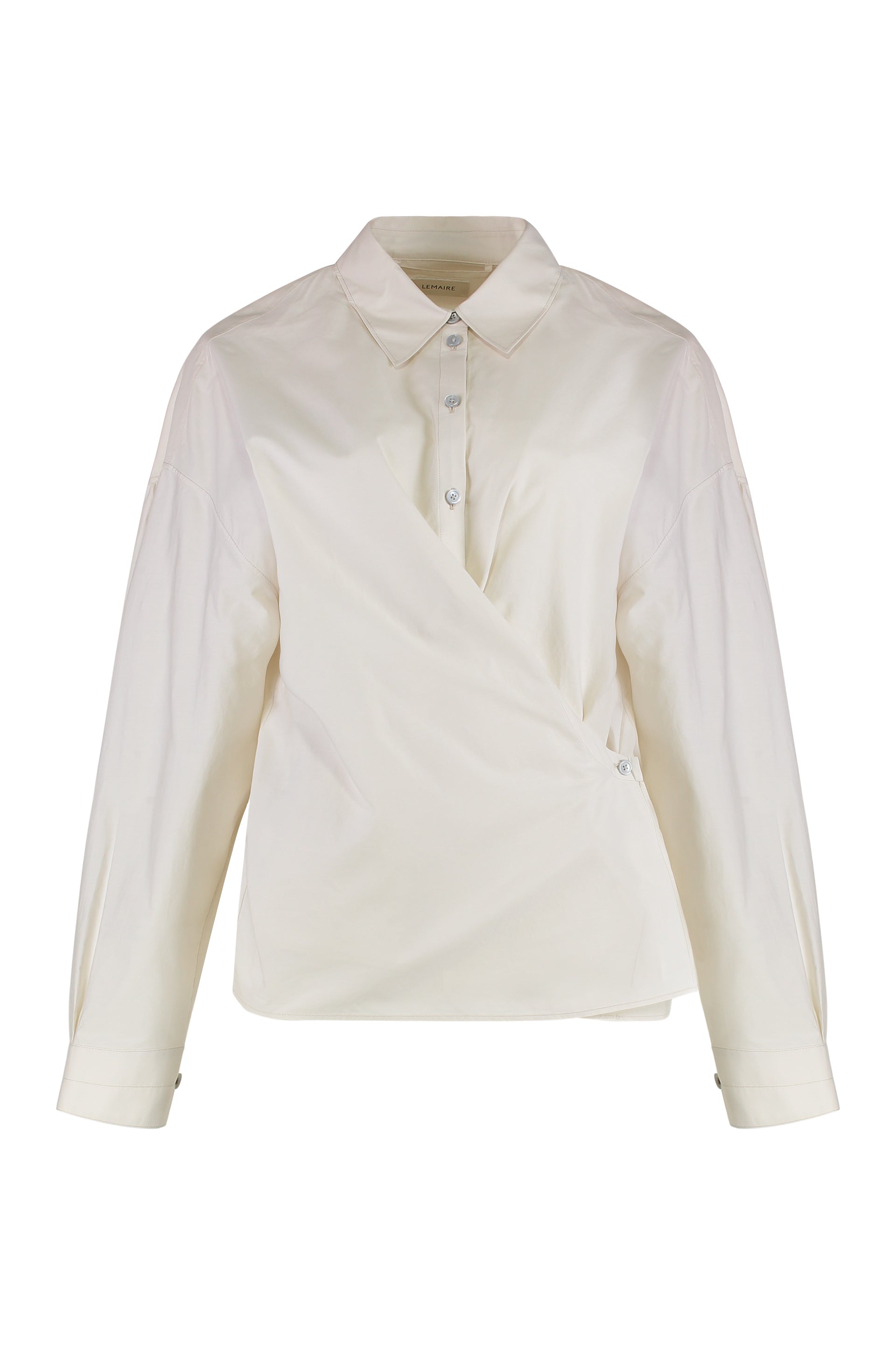 LEMAIRE Asymmetrical Fastening Silk-Cotton Blend Women's Shirt