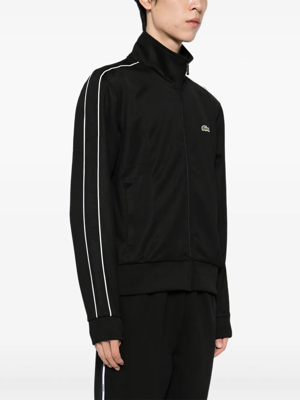 LACOSTE Piqué Zip-Up Track Jacket for Men - FW25