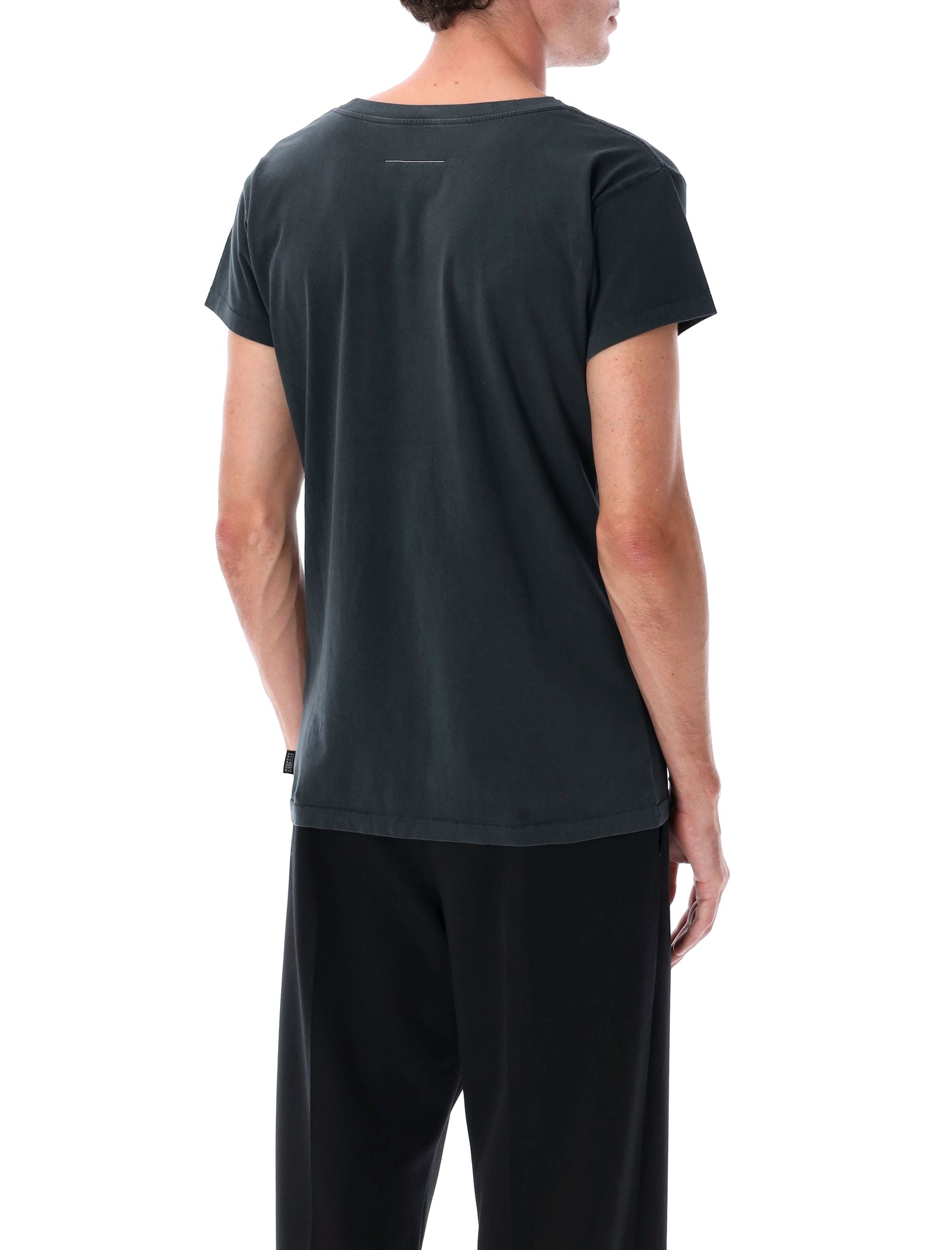 MM6 MAISON MARGIELA Fitted Cotton T-Shirt with Star Motif - Size L