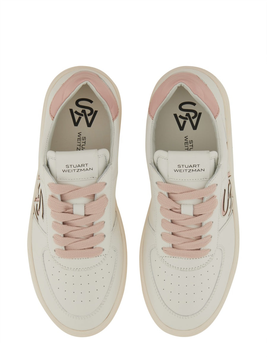 STUART WEITZMAN Leather Logo Sneakers for Women