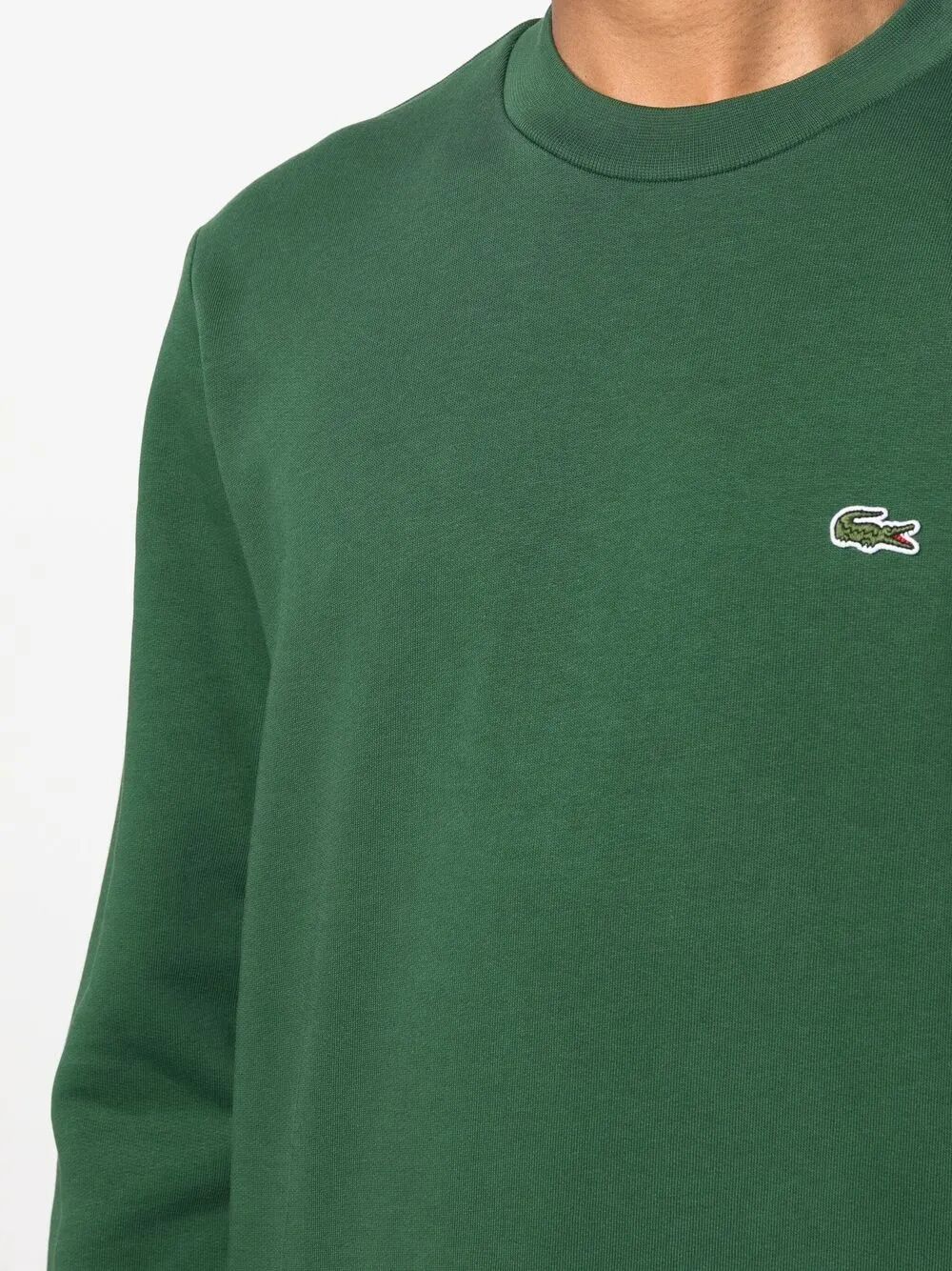 LACOSTE Classic Fit Fleece Crew Neck Sweatshirt