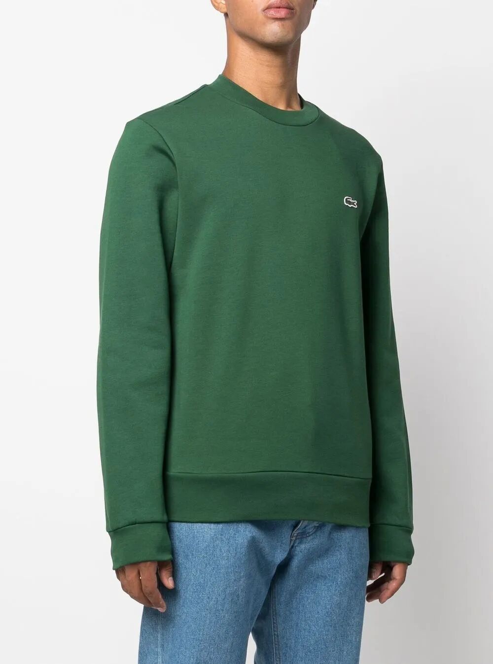 LACOSTE Classic Fit Fleece Crew Neck Sweatshirt