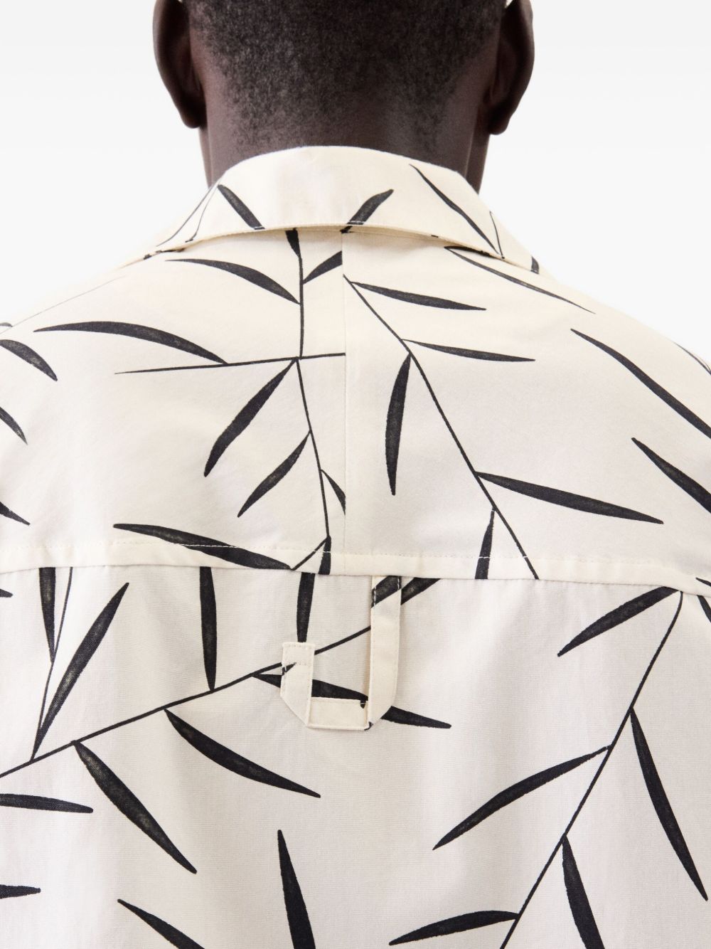 JACQUEMUS Leaf-Print Short-Sleeved Shirt