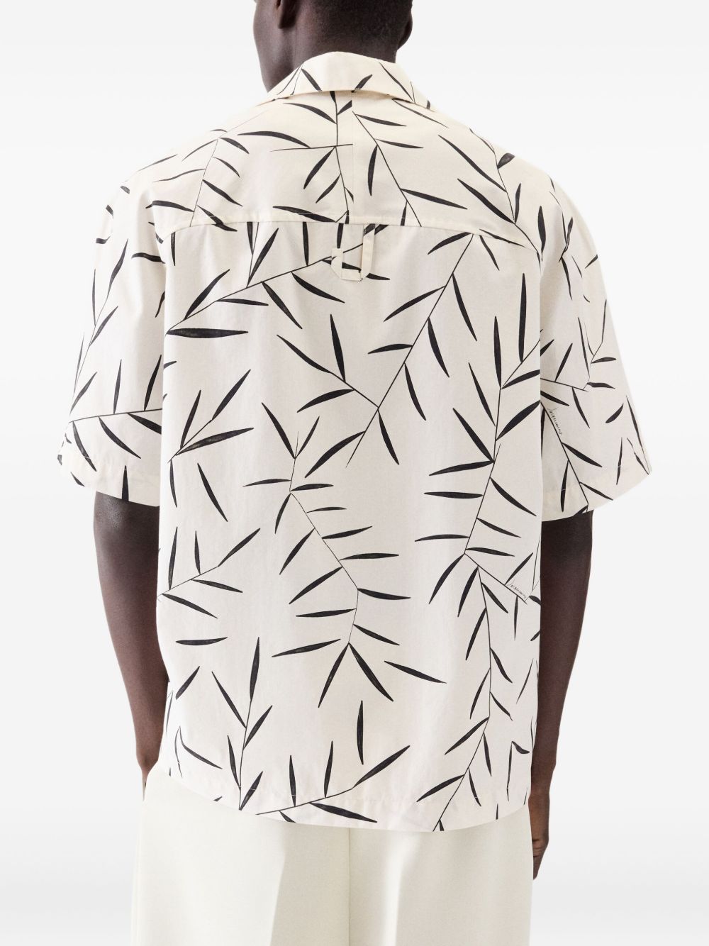 JACQUEMUS Leaf-Print Short-Sleeved Shirt