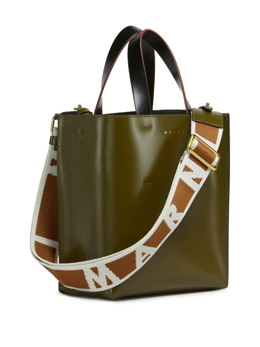MARNI Color-Block Leather Tote Handbag