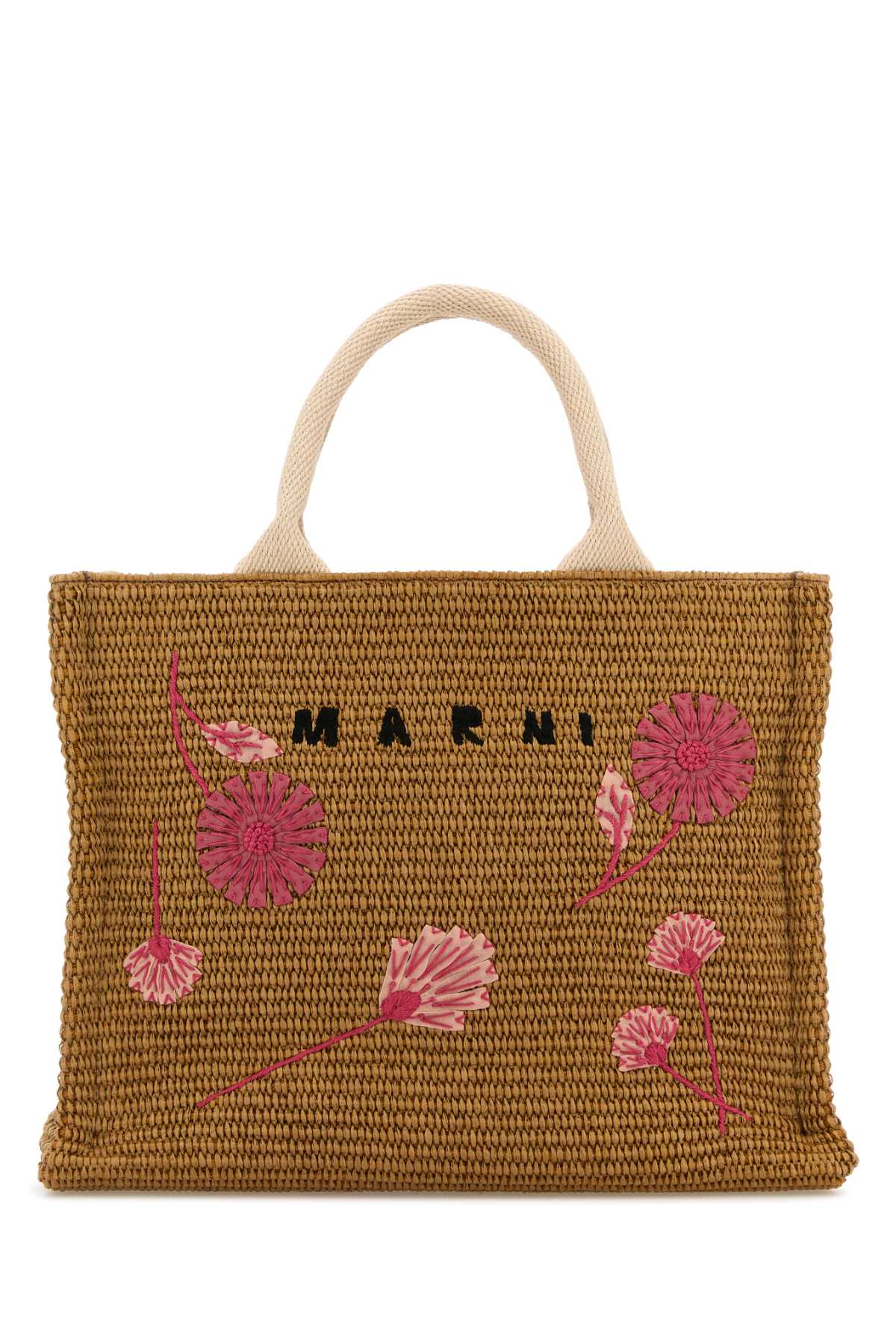 MARNI Mini Raffia Small Shopping Handbag