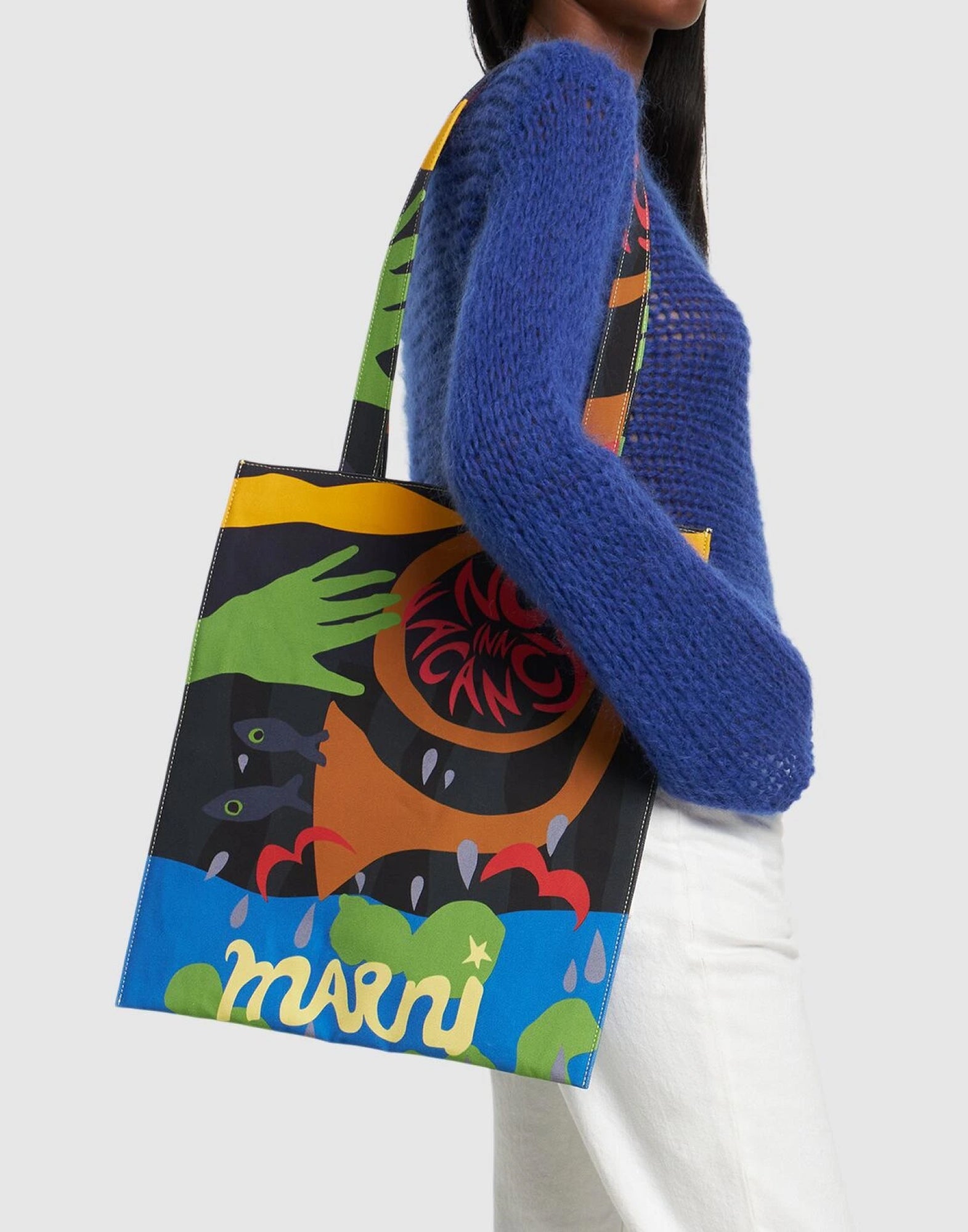 MARNI Logo Tote Handbag 40x27x1 CM