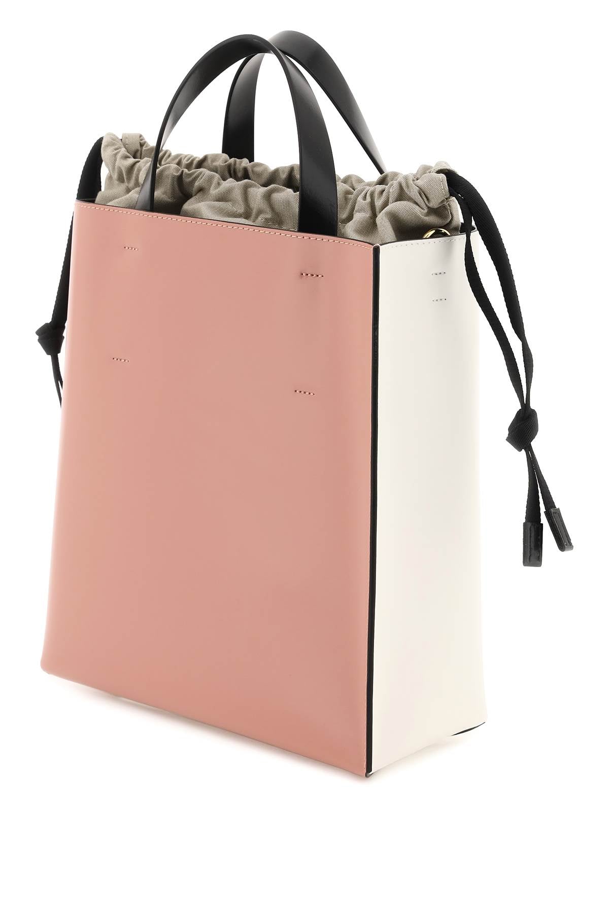 MARNI Mini Leather Shopping Tote Bag