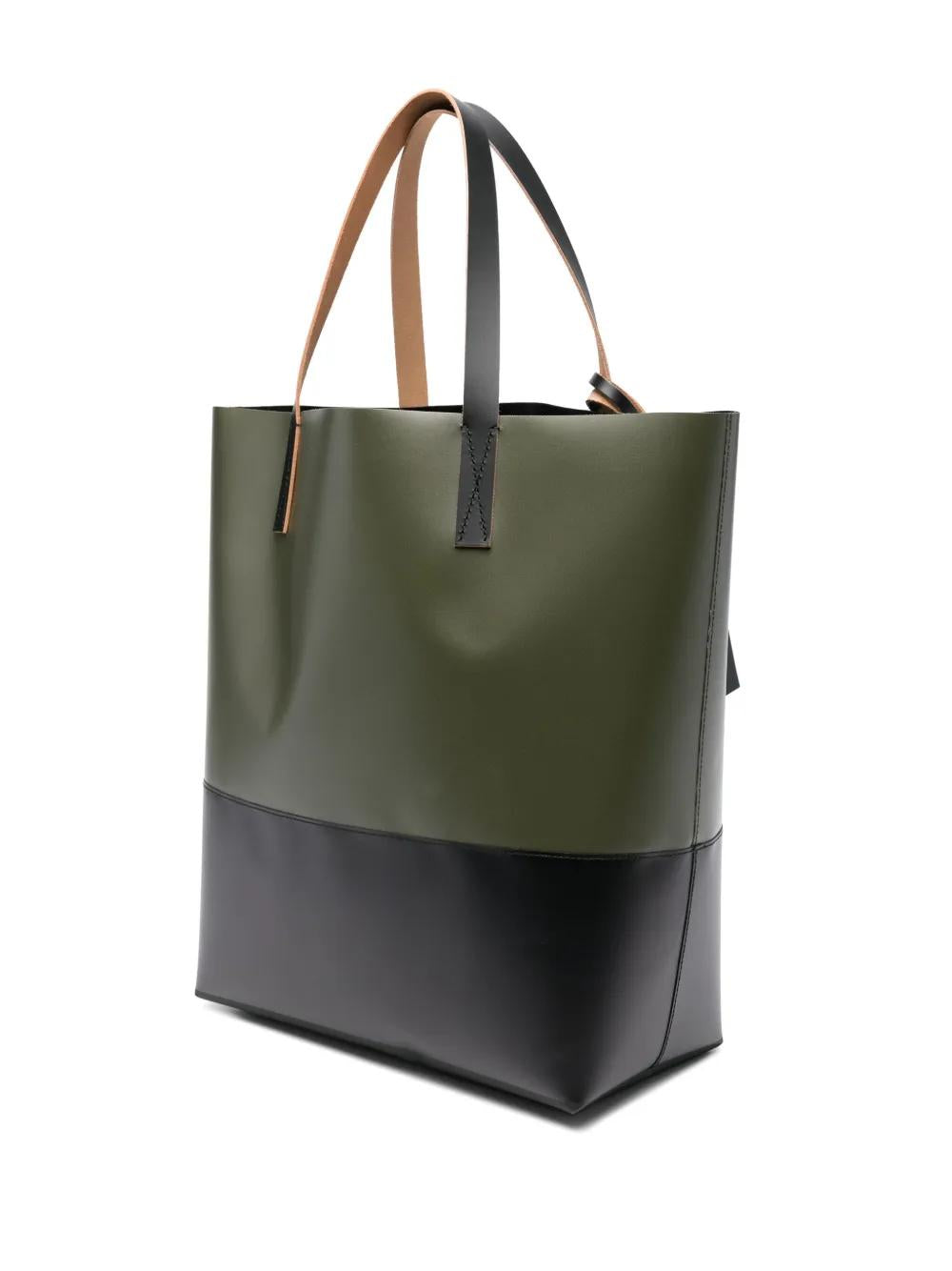 MARNI Two-Tone Canvas Shopping Handbag for Men