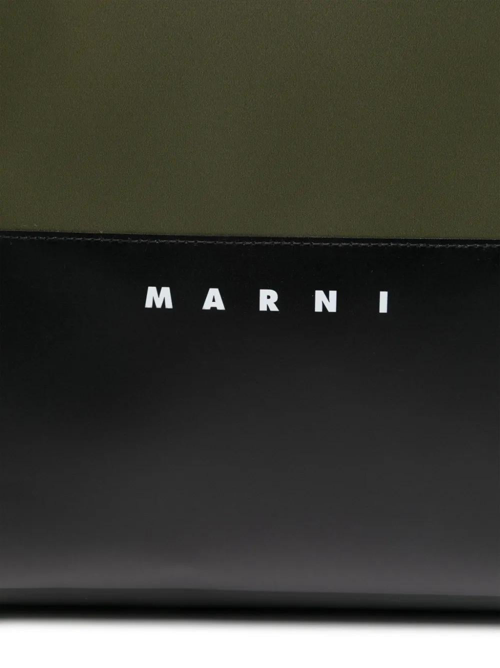 MARNI Two-Tone Canvas Shopping Handbag for Men