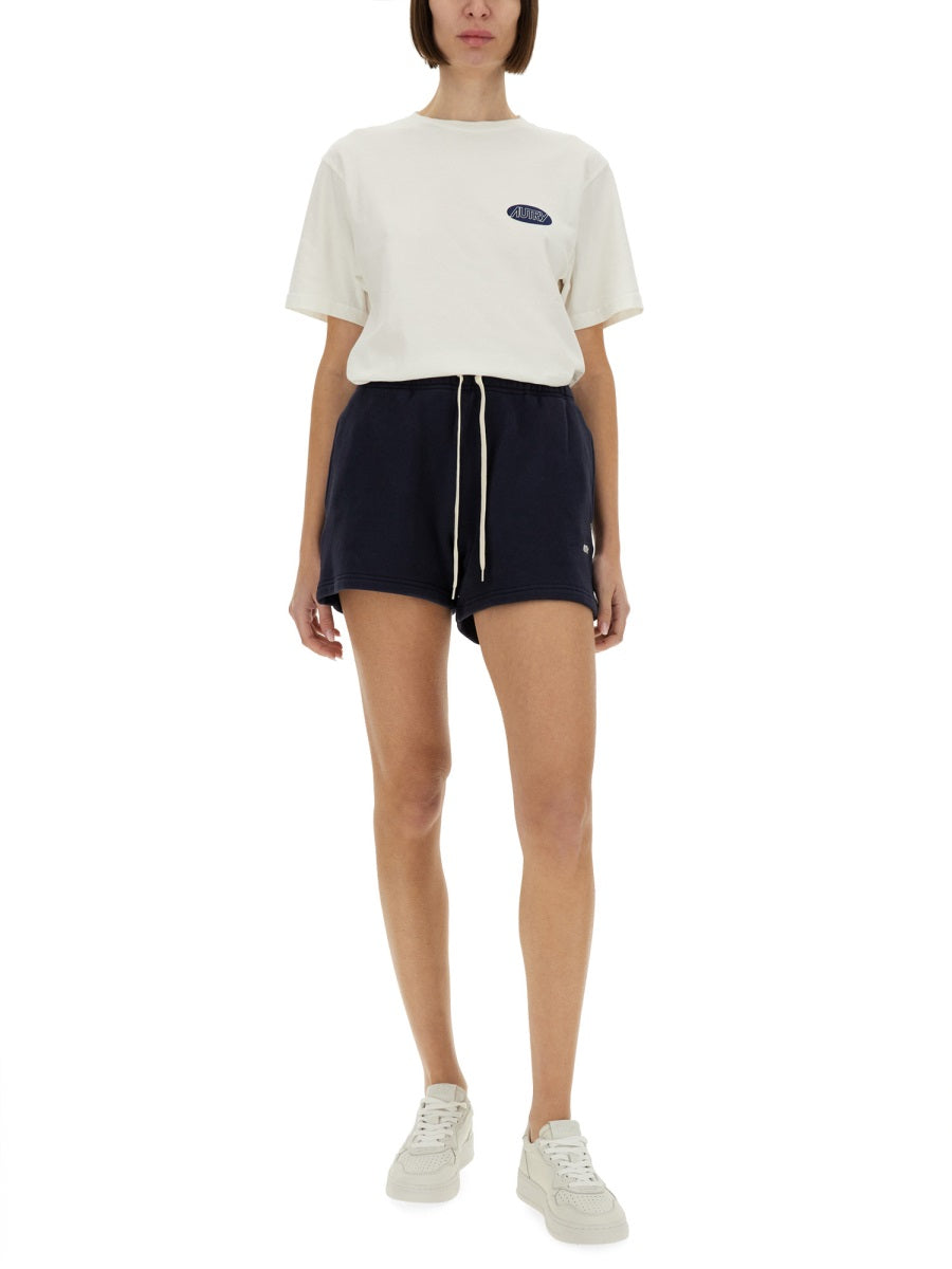 AUTRY Cotton Mini Sweatshirt Shorts (Size S)