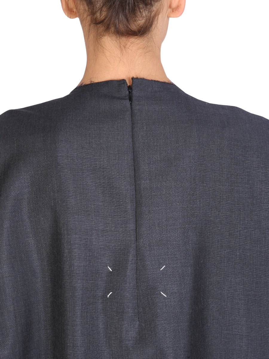 MAISON MARGIELA Round Neck Mohair Blend Dress