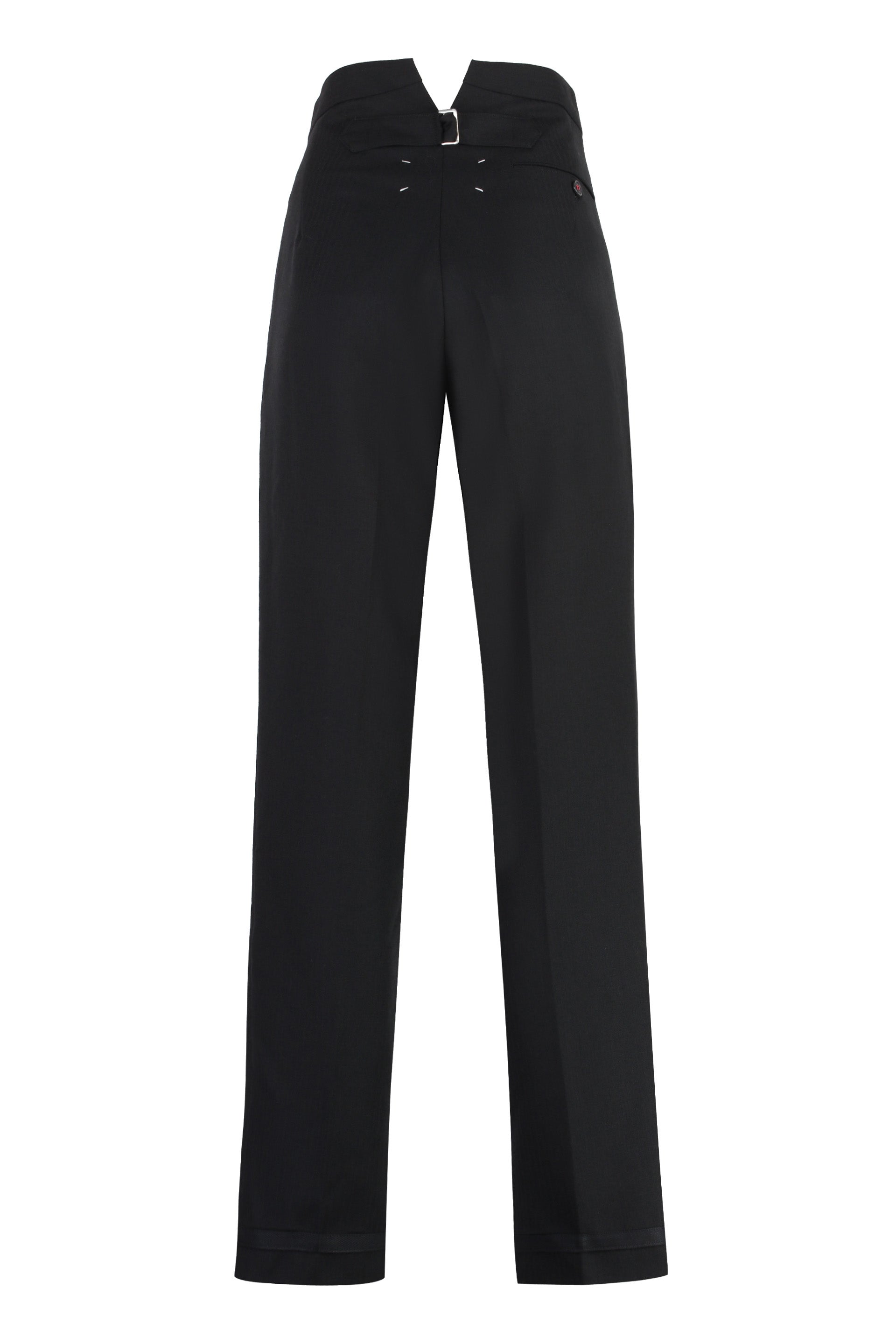 MAISON MARGIELA Wool Pleated Trousers for Women - FW25