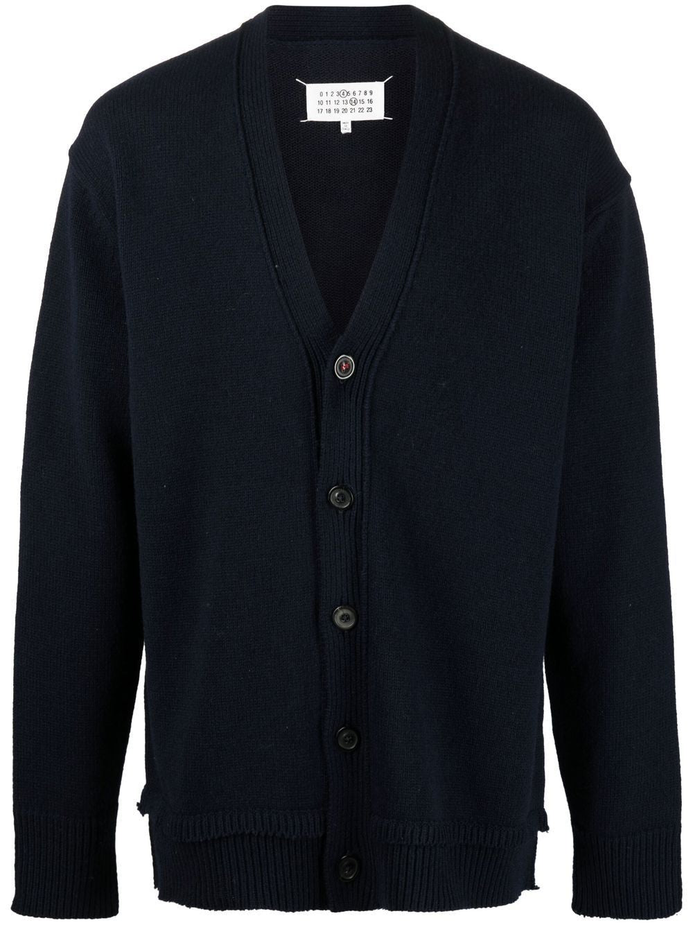 MAISON MARGIELA Wool Cardigan with Button Front Closure - Loose Fit