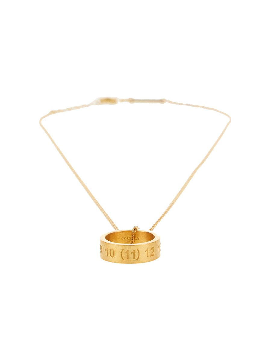 MAISON MARGIELA Numeric Ring Necklace with Snap Closure