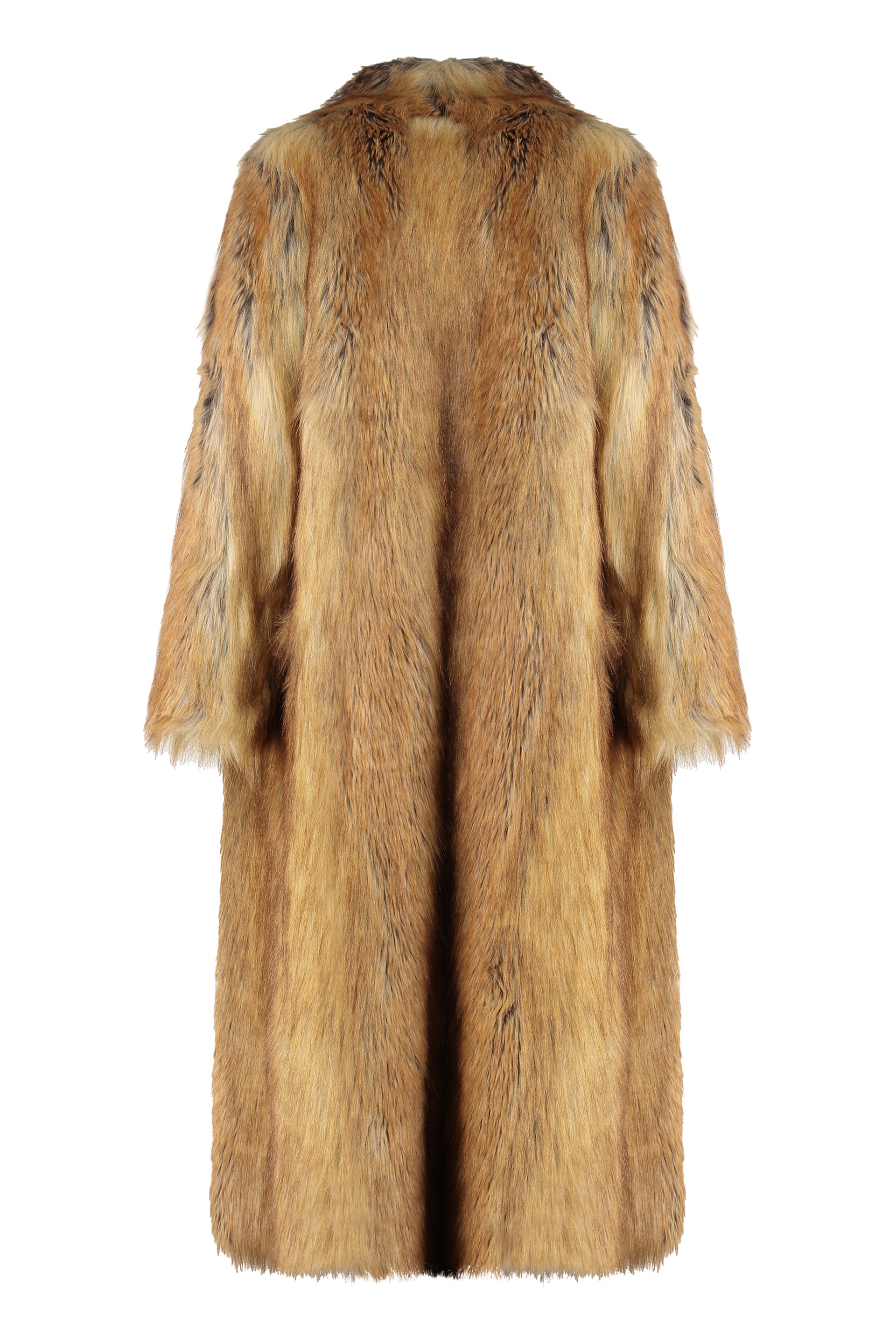 BB COUTURE Siberian Wood Faux Fur Jacket with Lapel Collar for Women