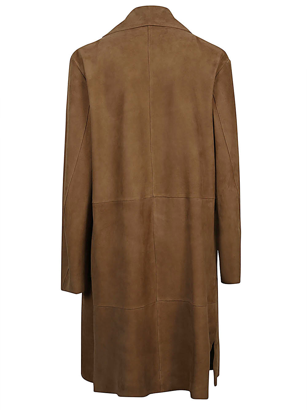 FURLING BY GIANI Suede Midi Jacket with Pointed Collar for Women