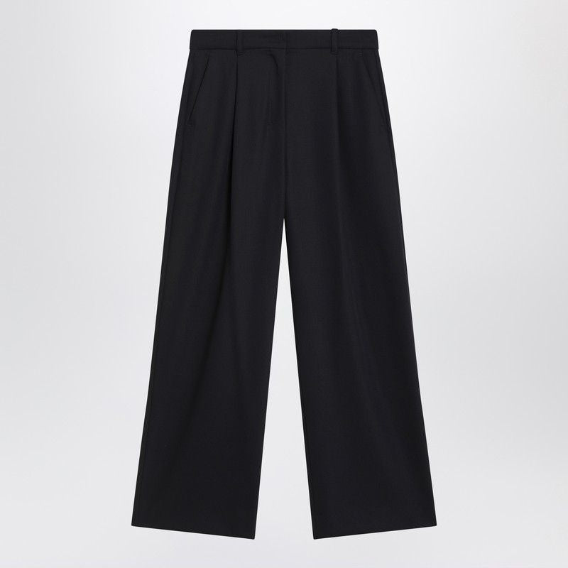 S MAX MARA Creased Pleated Wool Trousers