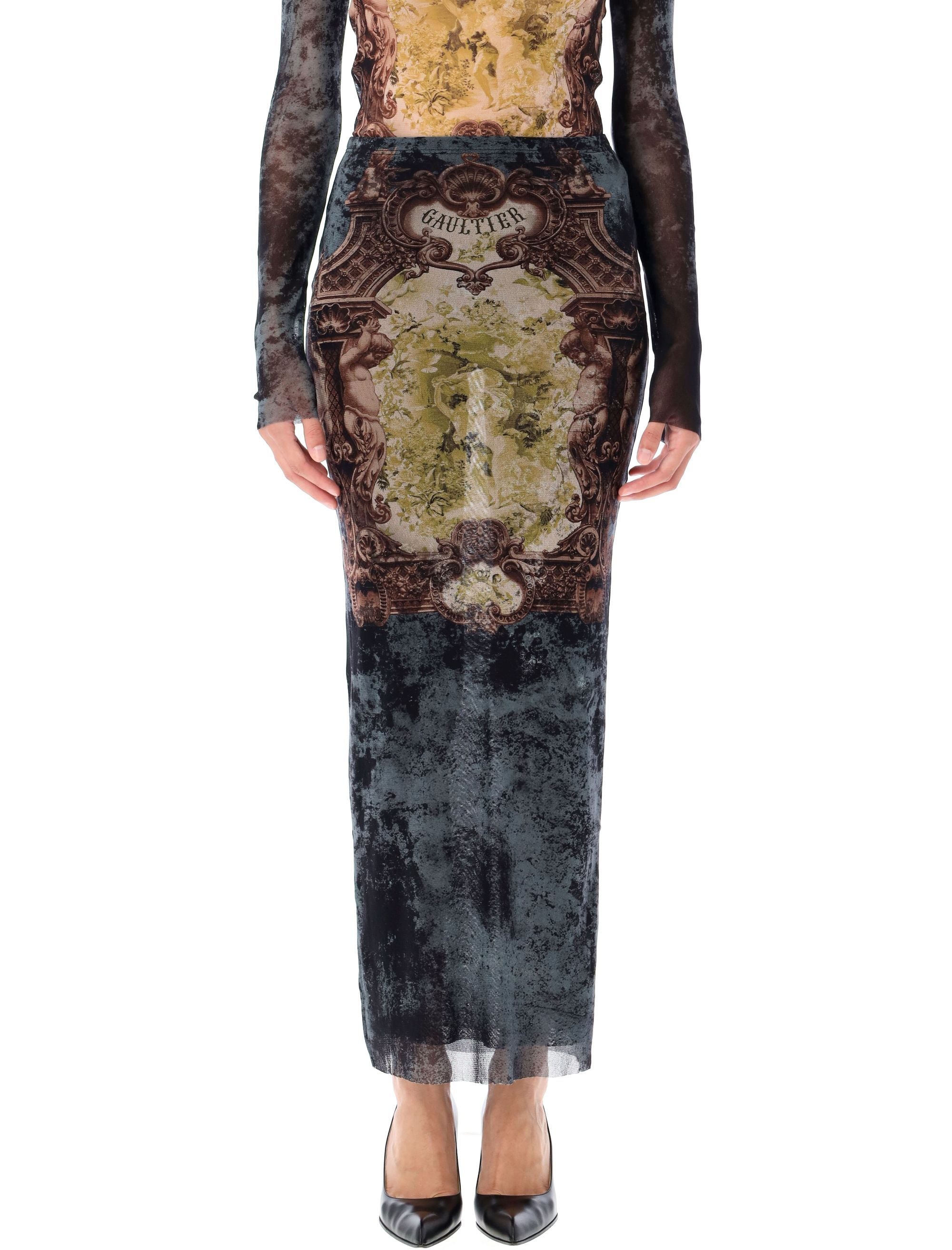 JEAN PAUL GAULTIER The Long Medaillon Skirt - Ankle Length Tight Fit