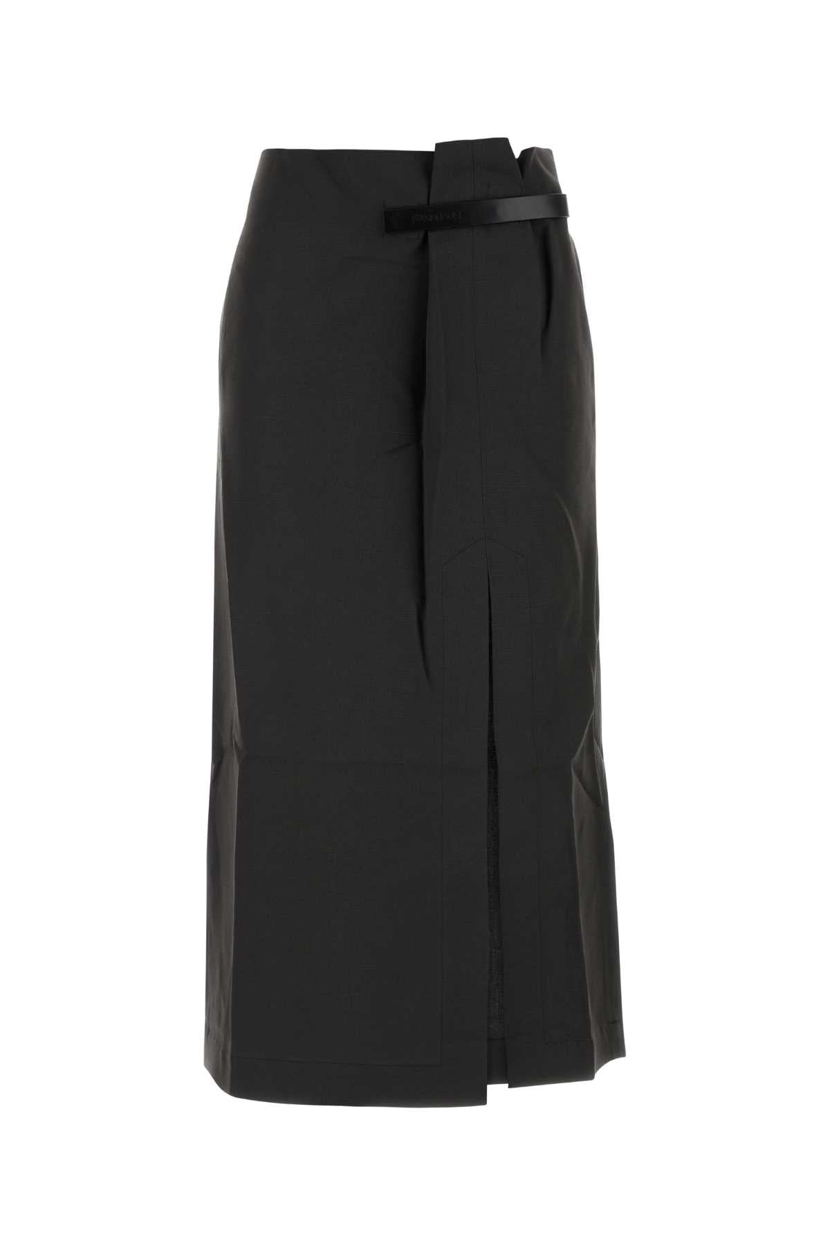 JW ANDERSON Viscose Blend Strap Detail Slit Skirt