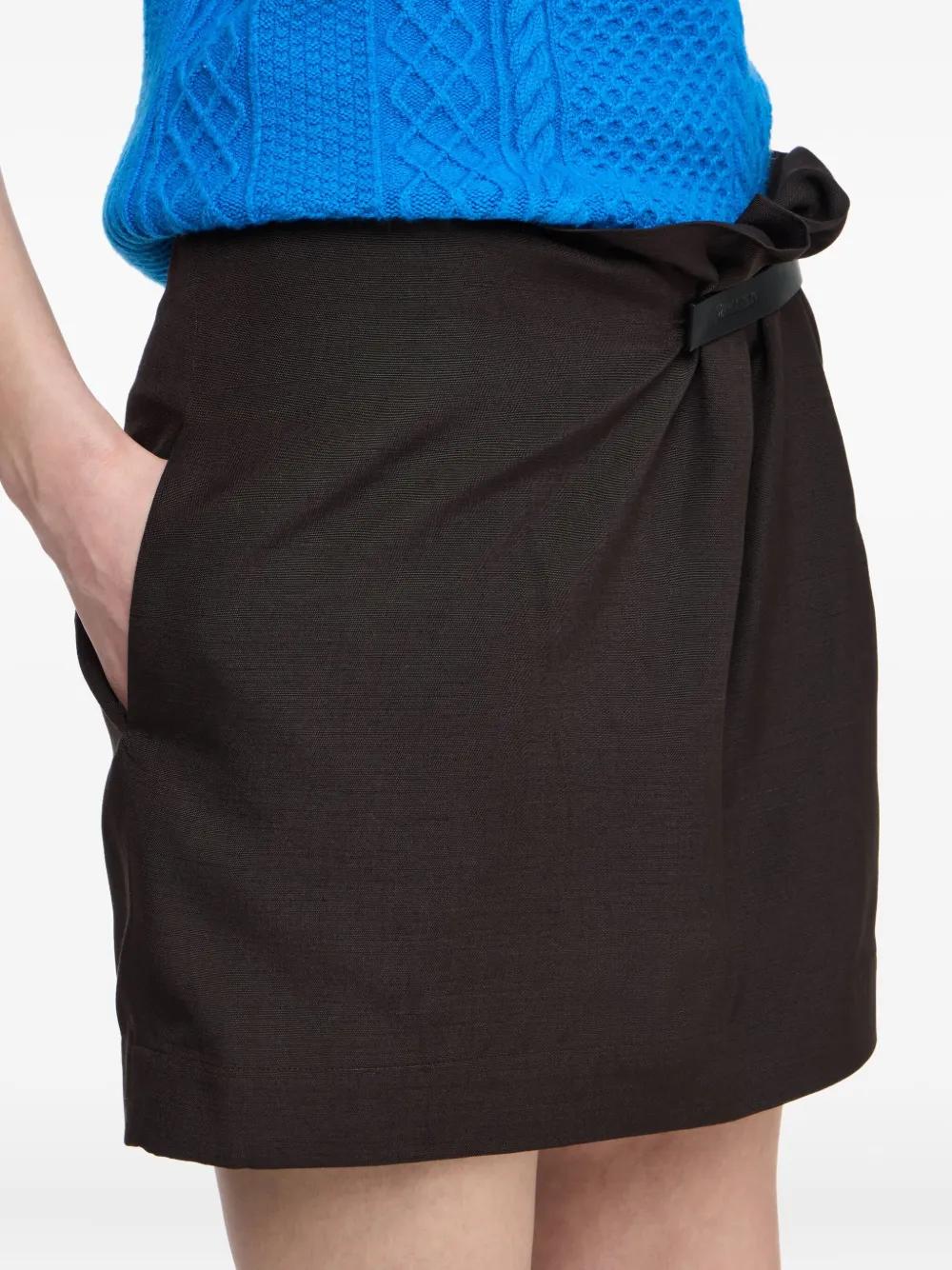 JW ANDERSON Gathered Mini Skirt with Wrap Effect