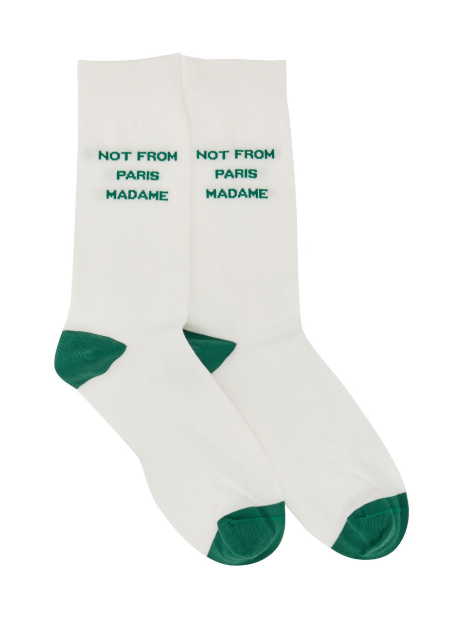 DRÔLE DE MONSIEUR Stylish Slogan Socks - Perfect for Men