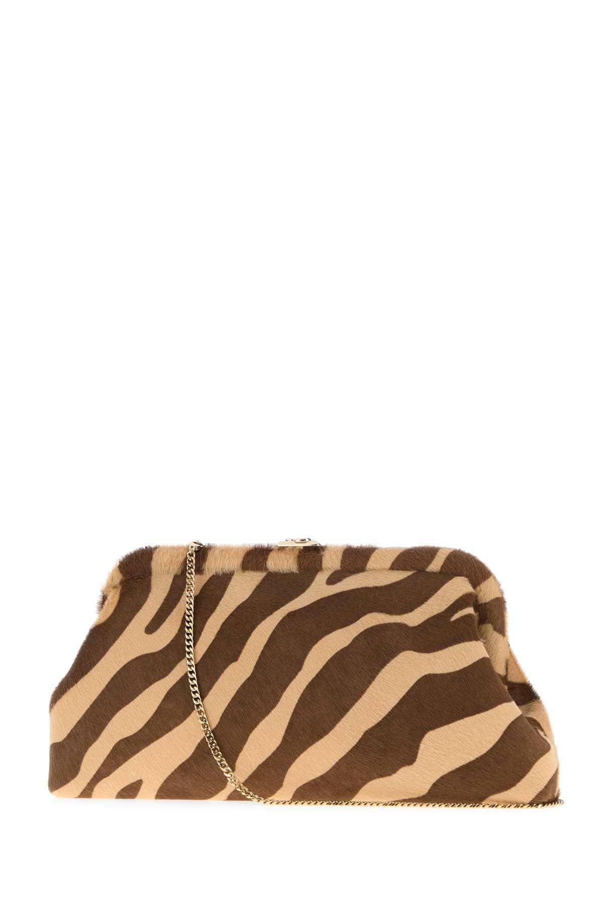 JIMMY CHOO Mini Animal Print Leather Skylar Clutch