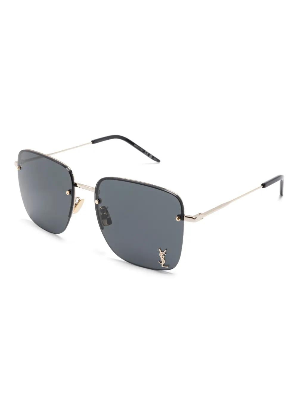 SAINT LAURENT Chic Metal Frame Sunglasses for Women