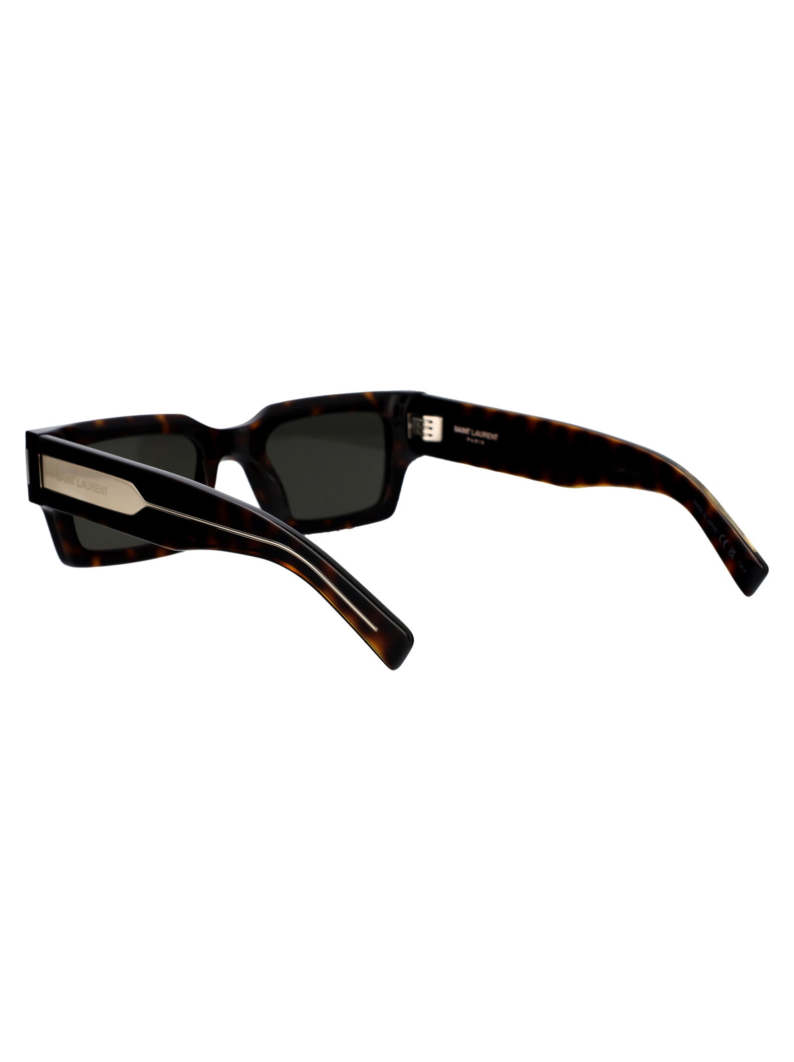 SAINT LAURENT Resin Havana Crystal Sunglasses