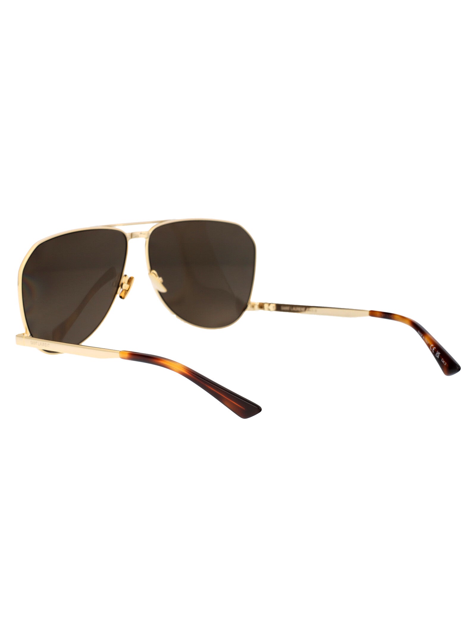 SAINT LAURENT Metallic Gold Sunglasses for Women