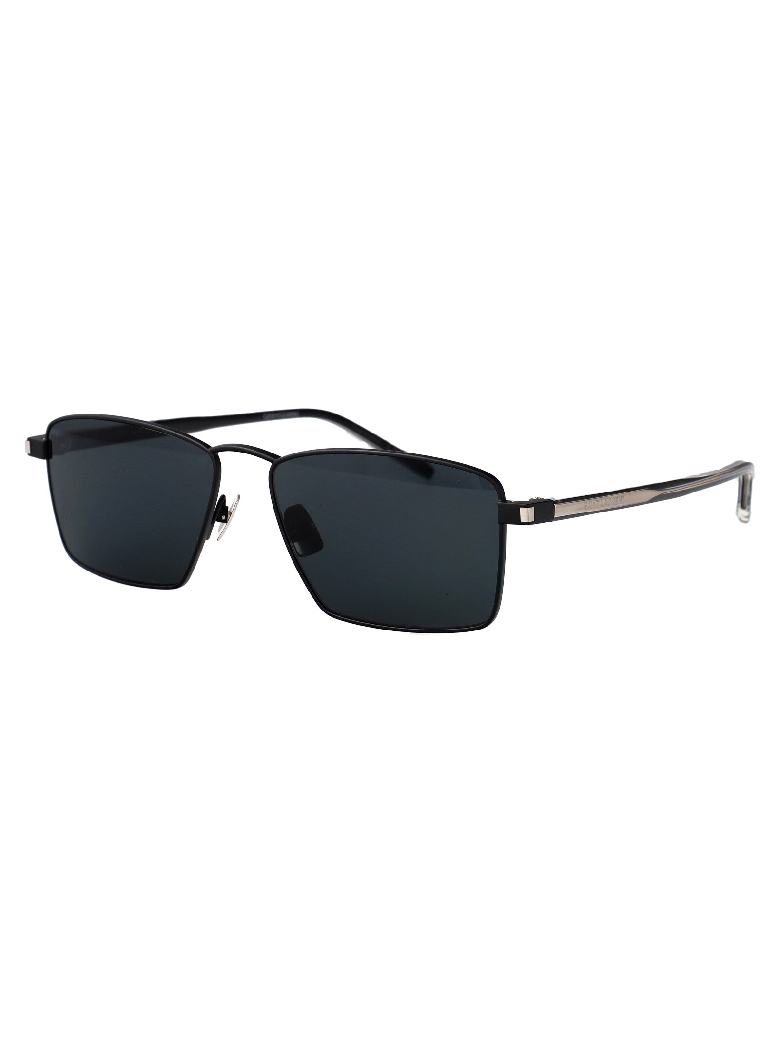 SAINT LAURENT Elegant Resin Black-Crystal Sunglasses