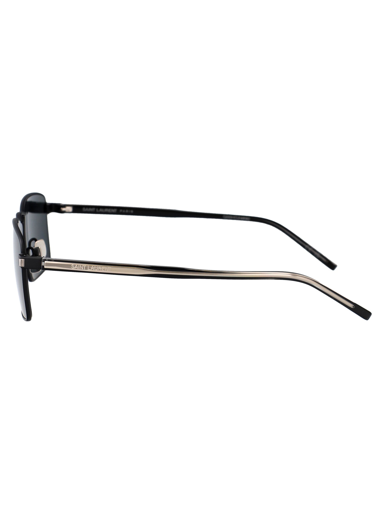 SAINT LAURENT Elegant Resin Black-Crystal Sunglasses