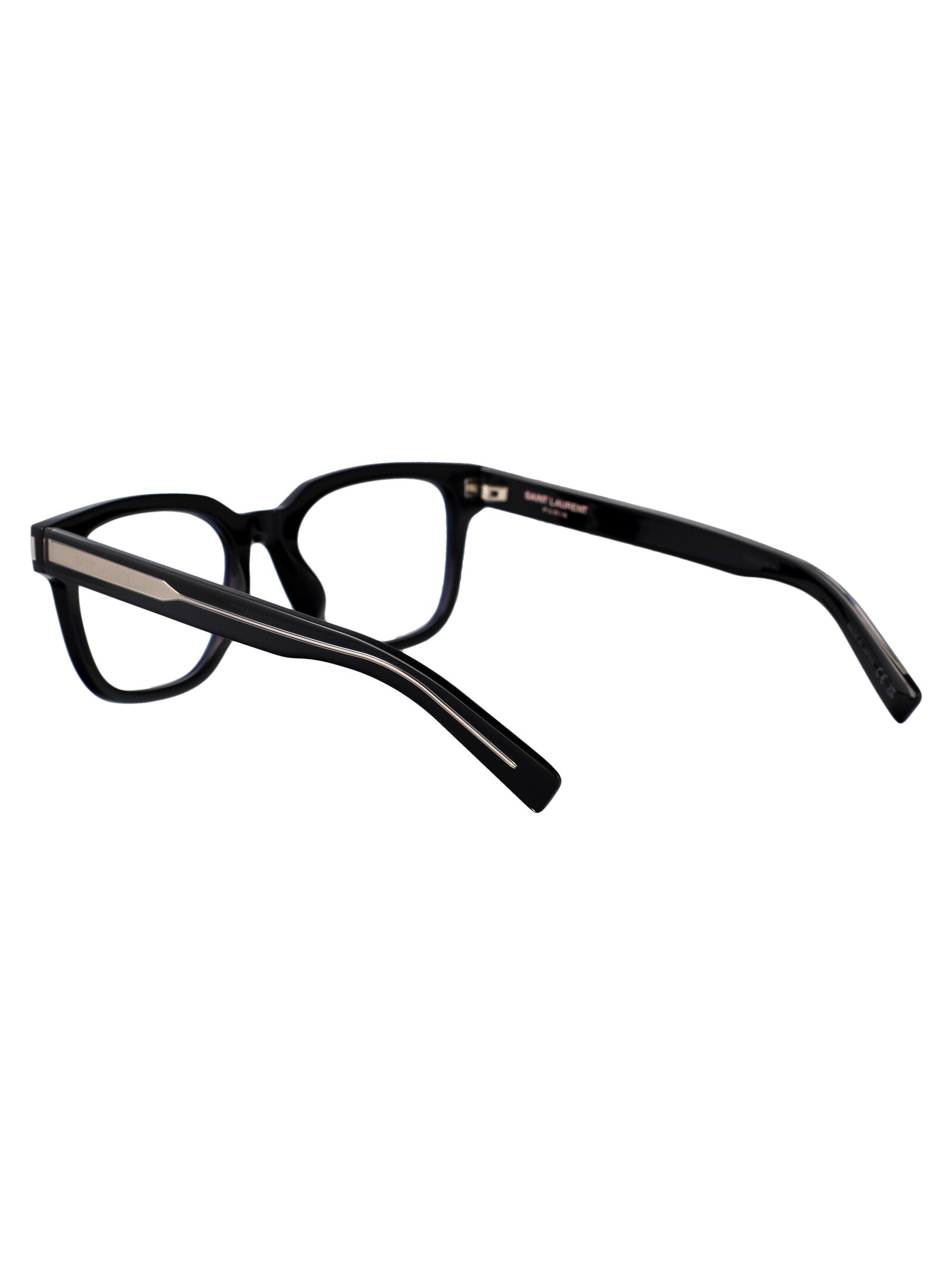 SAINT LAURENT Stylish Crystal-Transparent Acetate Glasses for All