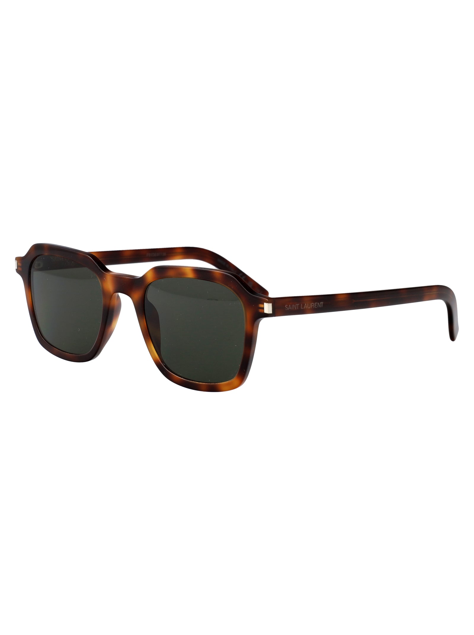 SAINT LAURENT Slim Acetate Havana Sunglasses