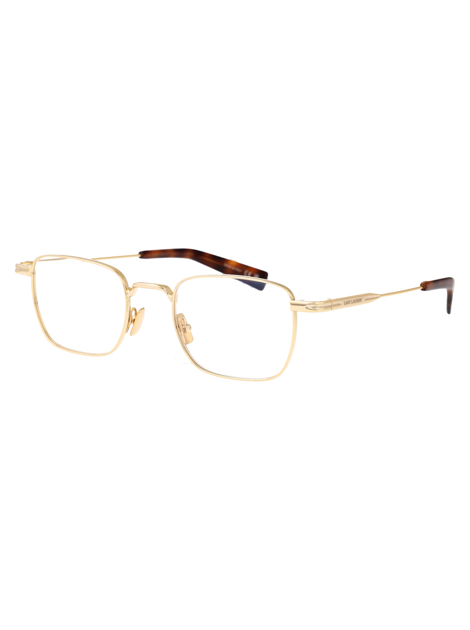 SAINT LAURENT Stylish Transparent Metal Optical Glasses for Women